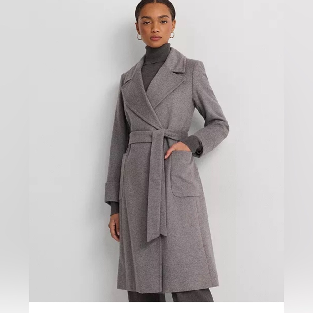 Lauren Ralph Lauren Women's Wool-Blend Belted Wrap Coat